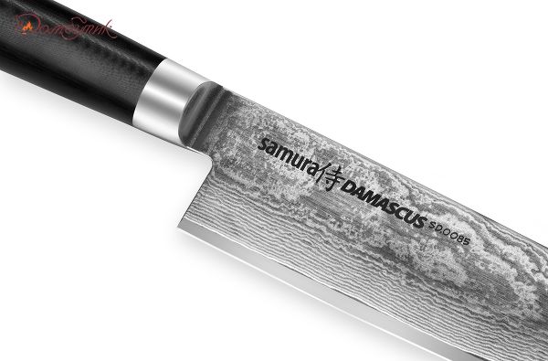 Нож кухонный "Samura DAMASCUS" Шеф 200 мм, дамаск 67 слоев - фото 2