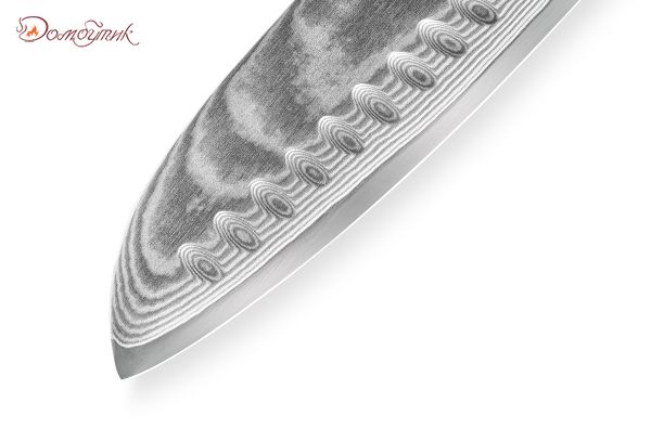 Нож кухонный "Samura DAMASCUS" Сантоку 180 мм, дамаск 67 слоев - фото 4