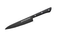 Нож кухонный "Samura SHADOW" универсальный с покр. Black-coating 150мм, AUS-8, ABS пластик - фото 1
