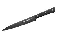 Нож кухонный "Samura SHADOW" слайсер с покрытием Black-coating 196 мм, AUS-8, ABS пластик - фото 1