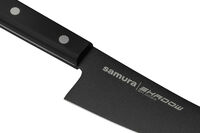 Нож кухонный "Samura SHADOW" малый Шеф с покр. Black-coating 166 мм, AUS-8, ABS пластик - фото 3