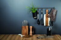 Набор кухонных ножей OGO 5 предметов в деревянной подставке - фото 2