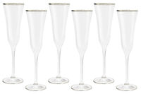 Набор бокалов для шампанского Сабина платина, 0,175 л, 6 шт, Same Decorazione - фото 2