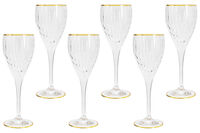 Набор бокалов для вина Пиза золото, 0,25 л, 6 шт, Same Decorazione - фото 2