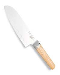 Нож поварской Сантоку KAI Магороку Композит 16,5 см, два сорта стали, ручка светлое дерево - фото 10