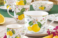 Чашка с блюдцем Цветы и лимоны,370мл - фото 4