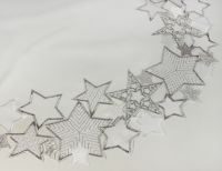 Салфетка овальная "Серебрянные звёзды" 120х60 см - фото 2