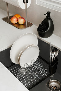 Сушилка для посуды Sinkin чёрная-никель - фото 3