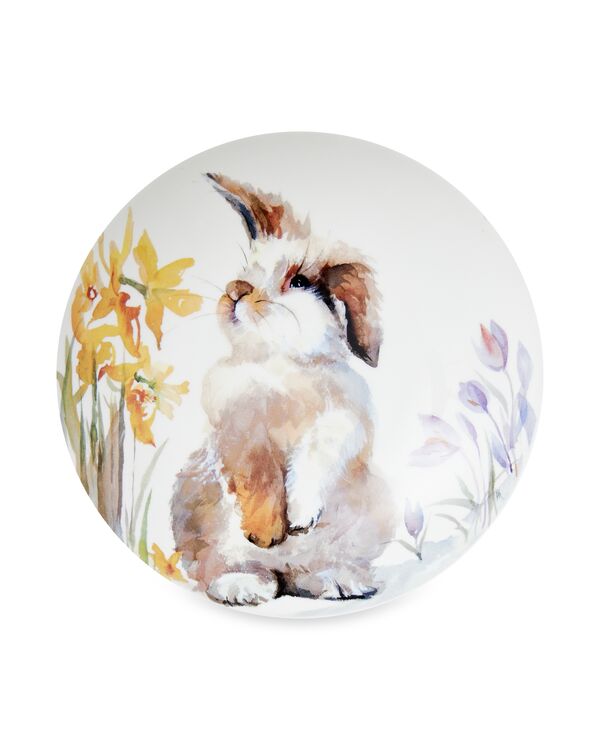 Тарелка глубокая Mix&Match Синергия Пасхальный кролик 25 см, фарфор костяной