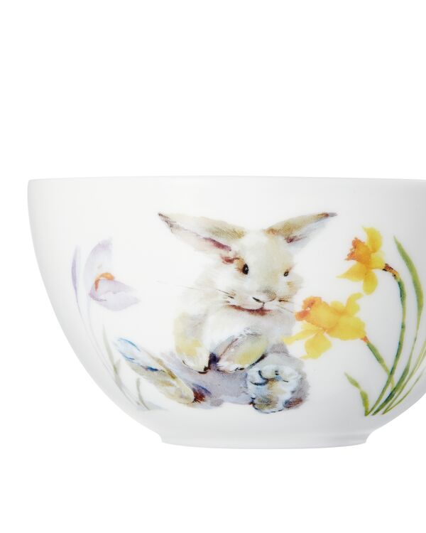 Чашка чайная с блюдцем Mix&Match Синергия Пасхальный кролик 250 мл, белый декор, фарфор костяной - фото 7